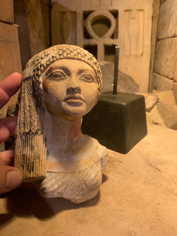Ancient Egyptian statue Amarna princess. Daughter of Nefertiti