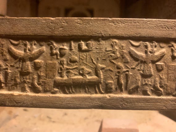 Sumerian / Mesopotamian cylinder seal impression Ascension of Etana - Annunaki / Ancient alien theory / chariot's of the gods