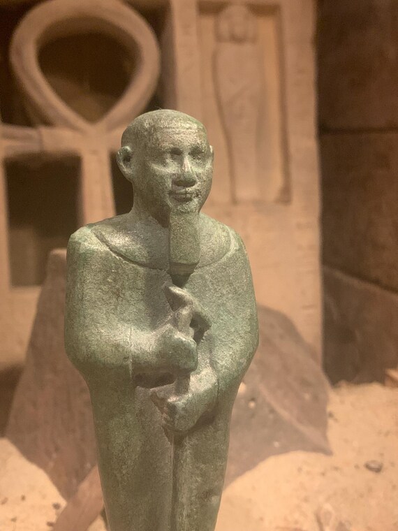 Egyptian statue replica of the creator God Ptah. Patron of arts and creativity.