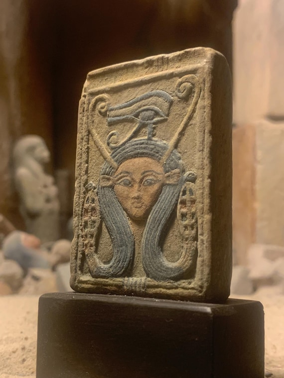 Egyptian sculpture of the goddess of love - Hathor / Het-hur A beloved deity of music, dance & mothers.