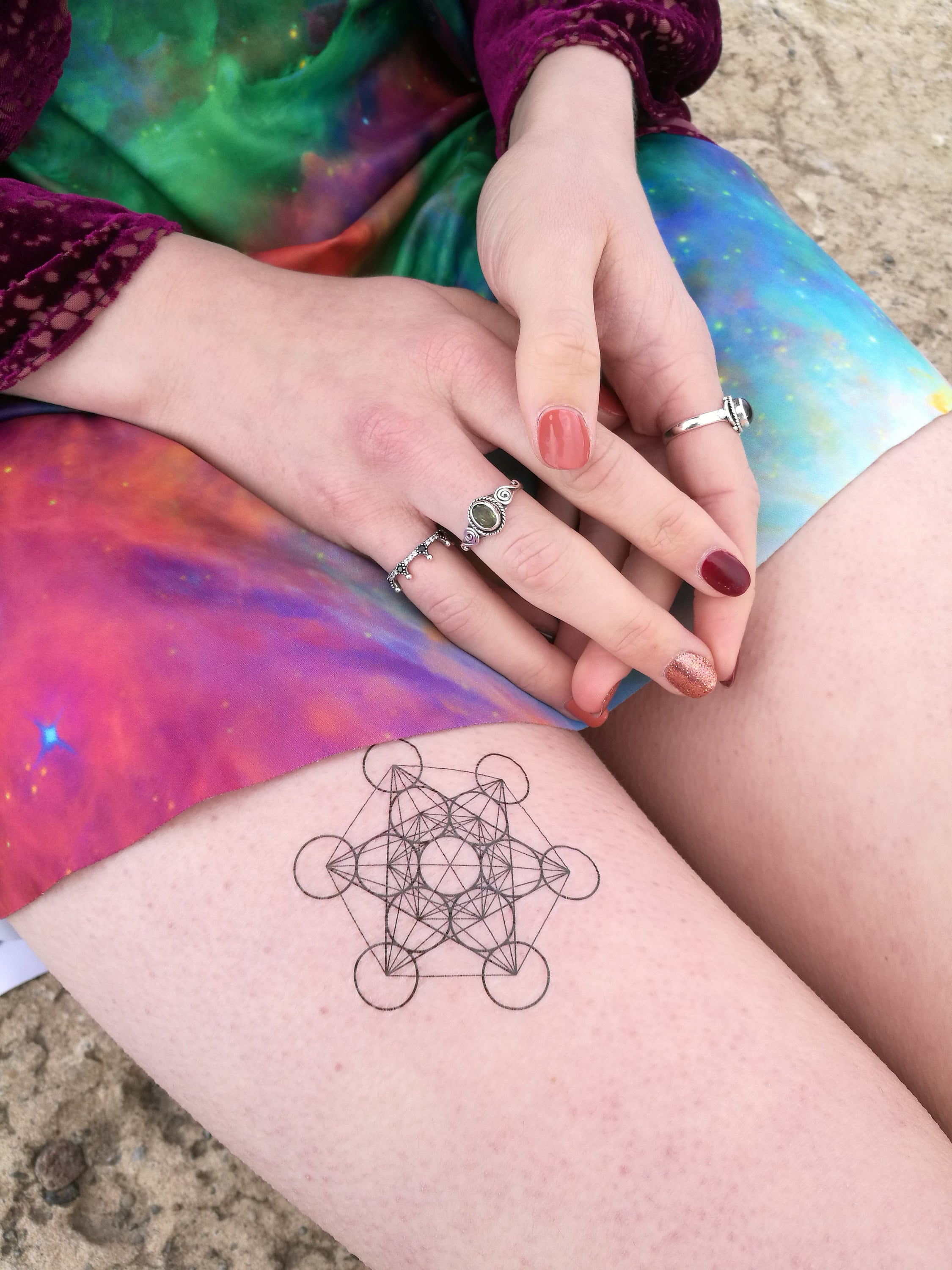 Temporäre Tattoos Metatrons Würfel Heiliger Stern Geometrie. Etsy