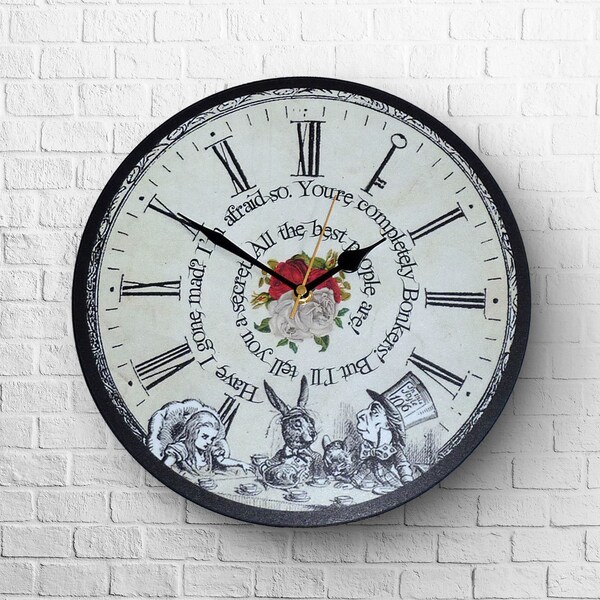 Alice In Wonderland Wall Clock