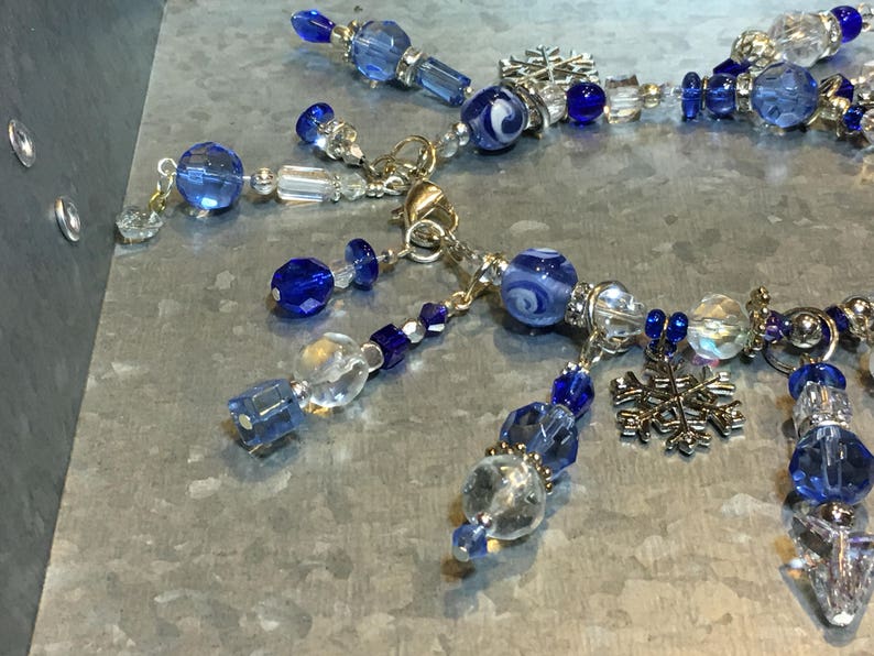 Blue Winter Snowflake Bracelet