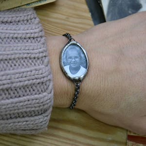 CUSTOM PHOTO Armband, personalisierte Andenken Foto Schmuck, personalisierte, Speicher-Armband, Kette, Terrarium, rustikal, Schmuck für ein Geschenk