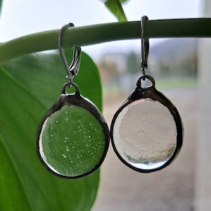 DEWDROPS, kryształowe kolczyki wiszące, delikatne kolczyki wiszące, kolczyki boho, stare srebrne wiszące kolczyki, subtelne lekkie kolczyki
