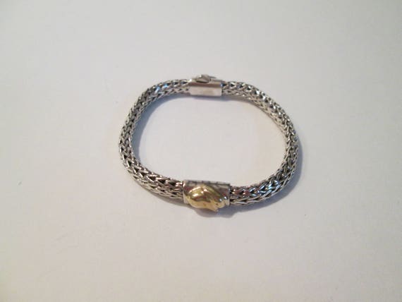 Sterling Silver and 18k gold Children's Bracelet - image 4