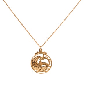 Gold Orca Whale Necklace- 14k Gold, Tribal Ocean Pendant, Handmade, Unique Jewelry, Solid old necklace, sea lover jewelry, Animal jewelry