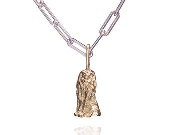 LEO - 14K Gold Pendant on a Silver Necklace - Zodiac jewelry - Zodiac Necklace - Astrology symbols - Art Jewelry - Hand made gold lion