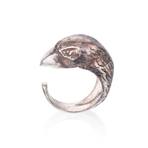 Silver Eagle Ring - Bird Ring, Animal Ring, Statement Ring, Unique, Black Silver, Oxidized Handmade Jewelry, Nature Jewelry, silver bird