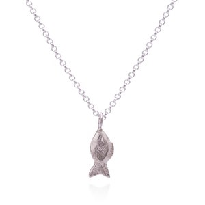 Silver Fish Necklace- sterling silver fish pendent, Amulet, Protection jewelry, Evil eye jewelry, Amulets jewelry, Lucky fish Necklace