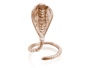 Gold Cobra Ring - Gold Snake Ring, Animal Ring, Statement Ring, Unique, Cobra Ring, Nature Jewelry, Snake Jewelry - Fire element, snake ring