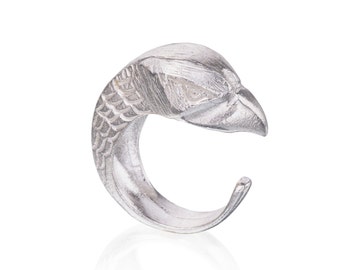 Silver Eagle Ring- Bird Ring, Animal Ring, Statement Ring, Oxidized Handmade Jewelry, Nature Jewelry, silver bird, art jewelry, bird jewelry