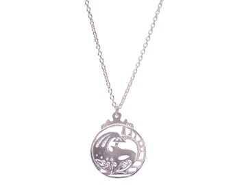 Silver Orca Whale Necklace- Sterling Silver, Tribal Ocean Pendant, Unisex, Handmade, Unique Jewelry, silver whale, sea jewelry, orca jewelry
