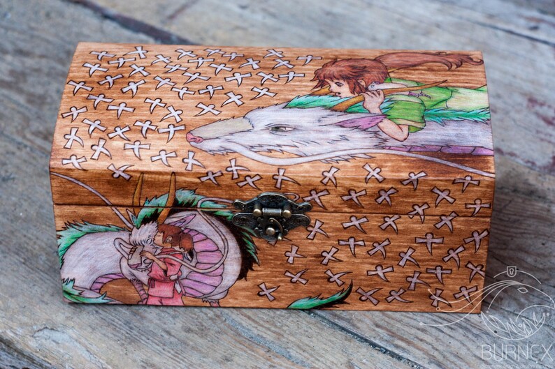 Wooden box Spirited Away Coloured Sen to Chihiro no | Etsy