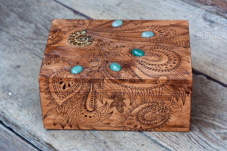 Big wooden Tarot box custom tarot box vintage jewelry box | Etsy