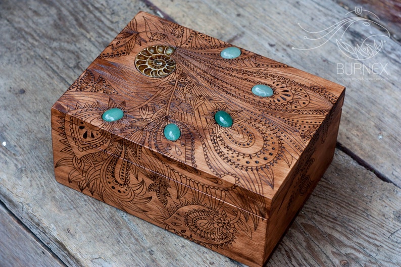 Big wooden Tarot box custom tarot box vintage jewelry box | Etsy
