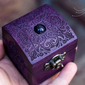 Kleine Holzkiste | schöne Box für Ringe | Ringbox | Schmuckkästchen | Vintage Schmuckkästchen