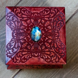 Wooden beautiful vintage jewelry box custom keepsake box box for rings image 2