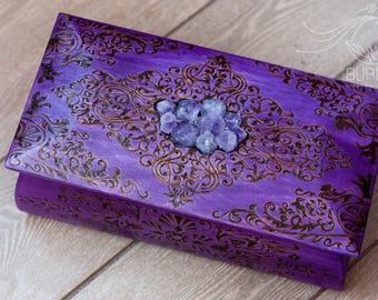 Scatola portagioie/portagioie vintage in legno, elegante e personalizzata