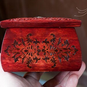 Wooden beautiful vintage jewelry box custom keepsake box box for rings image 5