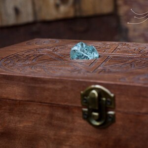 Pentagram wooden altar box Pentacle Stash box Wicca Wiccan vintage jewelry box Tarot box image 6