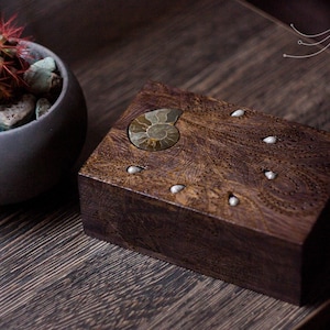 Houten Tarotdoos voor standaarddek | donkere aangepaste tarotdoos | vintage sieradendoosje | aangepaste aandenkendoos | doos voor kaarten, doos voor kaartspel