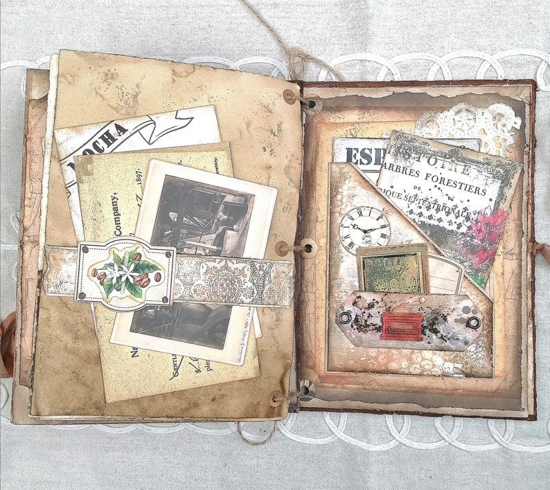 Coffee Junk Journal Coffee Theme Journal Grunge Journal - Etsy