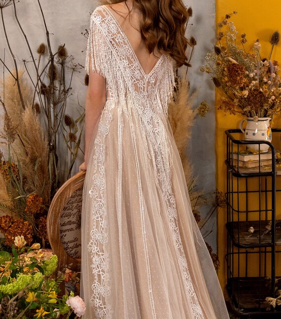 Hippy Style Wedding Dresses Boho Dress Country Wedding Etsy
