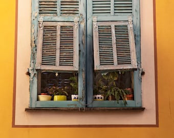 Villefranche-sur-Mer, French Riviera, France Photography - Window #1, Fine Art Photograph