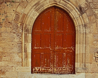 Grand Master Palace, Rhodes Photography - Red Door, Fine Art Photograph