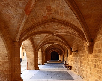 Grand Master Palace, Rhodes Photography - Walkway, Fine Art Photograph