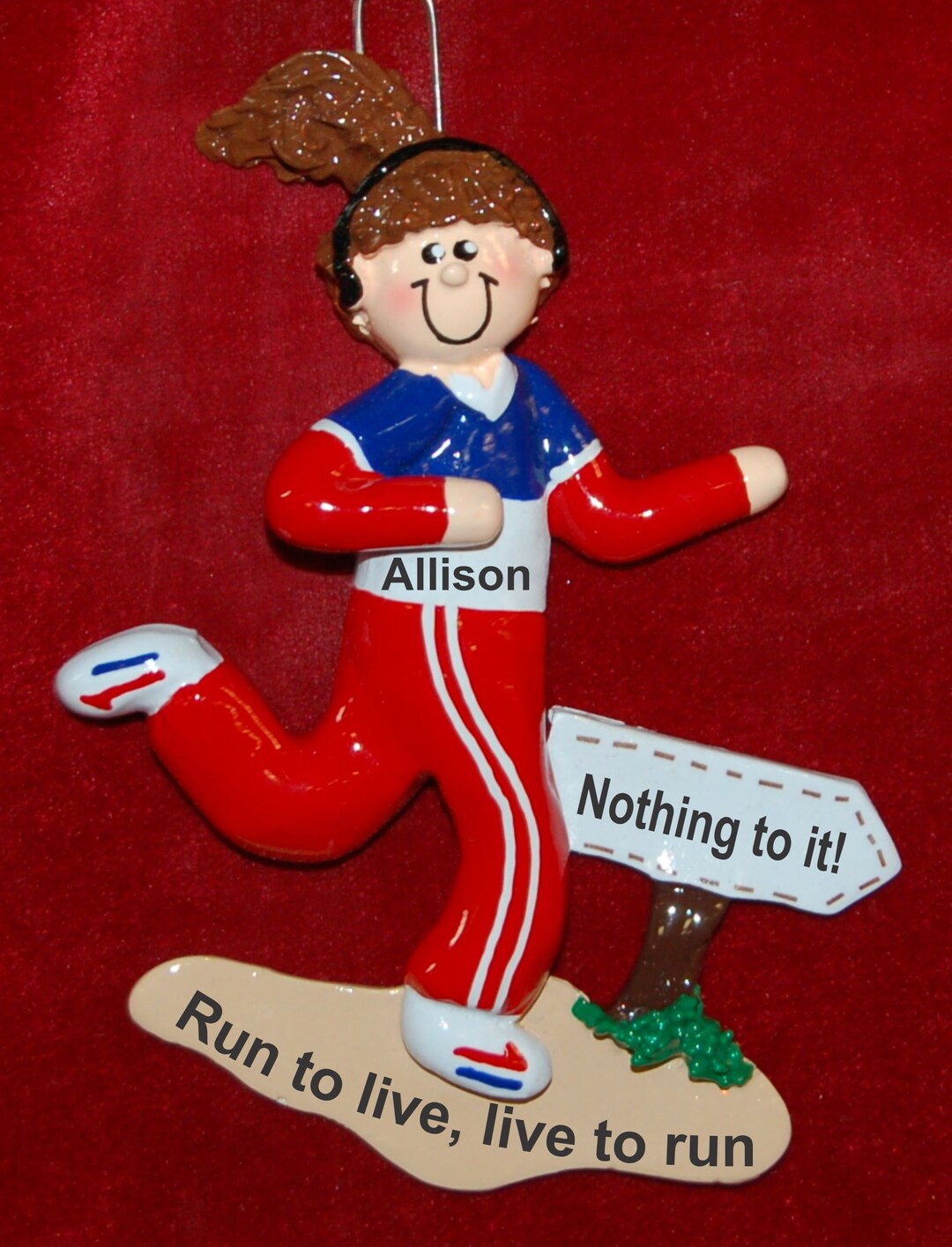 Personalized Running Ornament Fast Girl Etsy