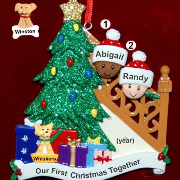 Our First Christmas Mixed Race Ornament Etsy