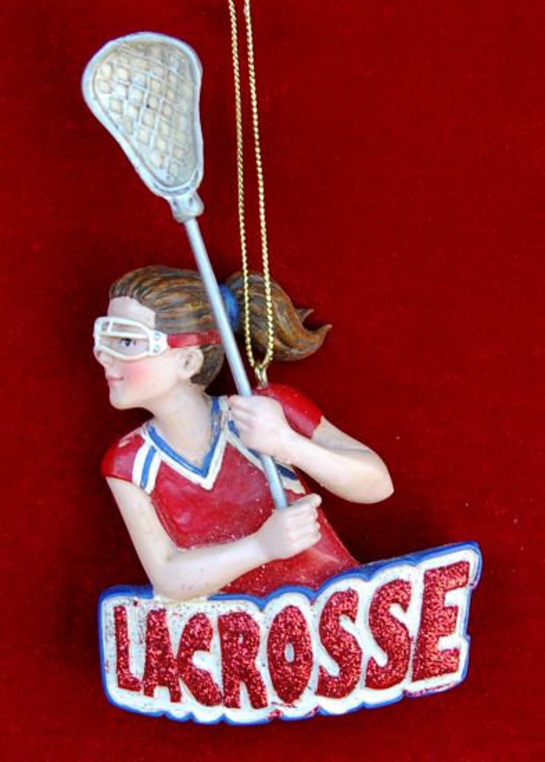Personalized Lacrosse Ornament Girl Etsy