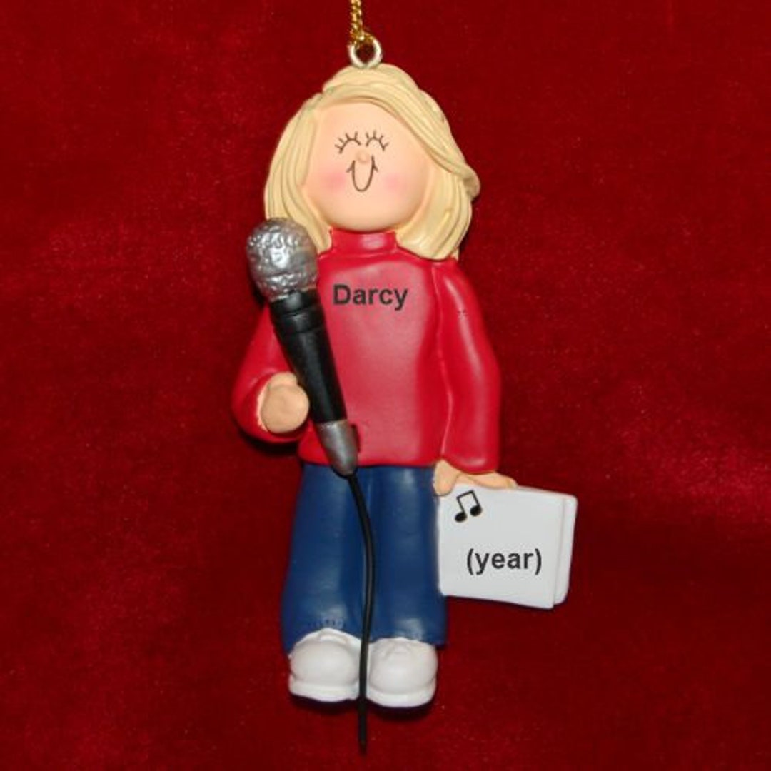 Personalized Singing Christmas Ornament Virtuoso Blond Female Etsy