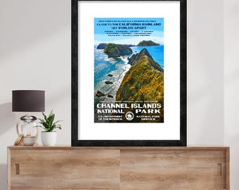 Channel Islands National Park Poster, Coastal Photography Art, 13x19 Print