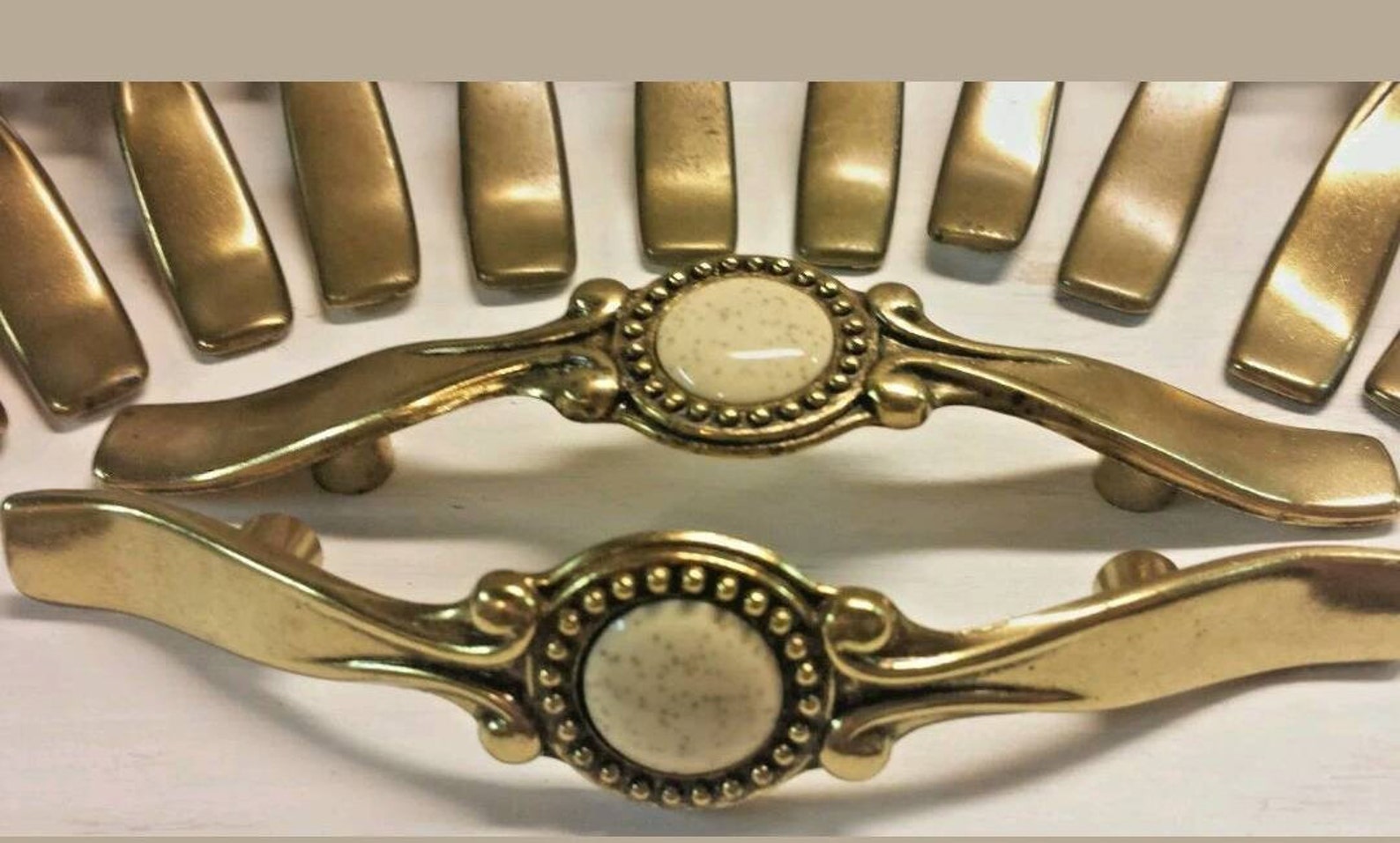 20 cajones de gabinete tira de latón antiguo vintage maneja | Etsy