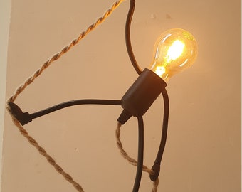 Mr.Bright THE ORIGINAL LIGHT. Playful Pendant Light. Unique, fun and versatile! This 27 cm tall lively rope climber is a great eyecatcher.