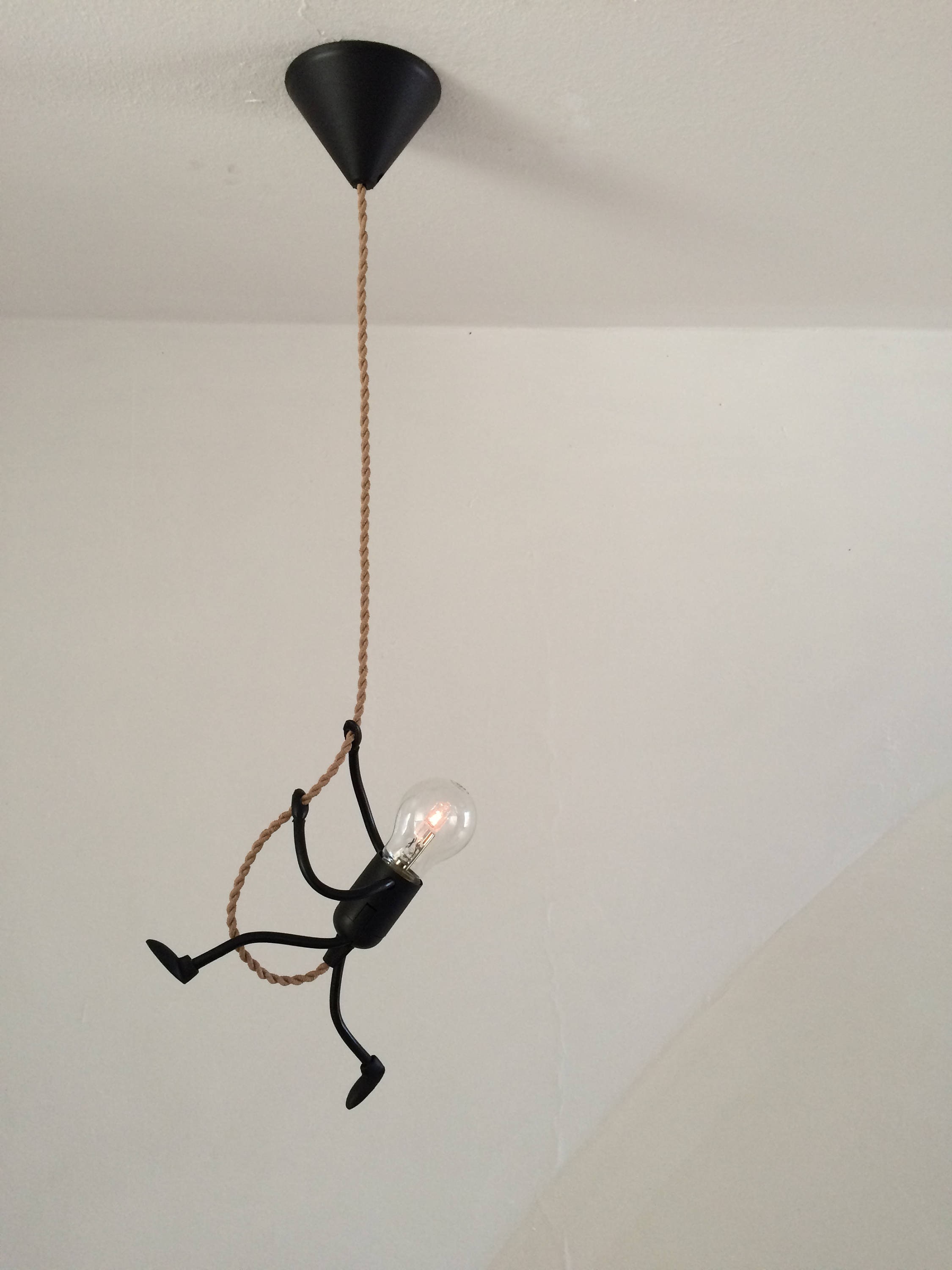 Mr.bright THE ORIGINAL LIGHT. Playful Pendant Light. Unique, Fun and  Versatile This 27 Cm Tall Lively Rope Climber is a Great Eyecatcher. 