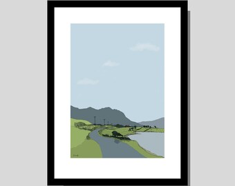 Rural Ireland art print, Irish wall art, Limited edition art print, Irish landscape print