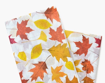 Fall Leaves Tissue Paper, Fall Pattern Paper, Thanksgiving Gift Wrapping Paper, Gift Wrap, Harvest Paper Supplies, Halloween Craft Supplies