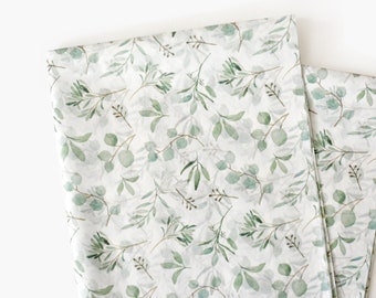 Eucalyptus Greeneries Patterned Tissue Paper, Boho Christmas Holiday Gift Wrapping Paper, Greeneries Wrapping Paper for Boho Bridal Shower