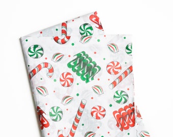 Peppermint Candy Tissue Paper, Christmas Pattern Paper, Gift Wrapping Paper, Gift Wrap, Holiday Paper Supplies, Christmas Craft Supplies