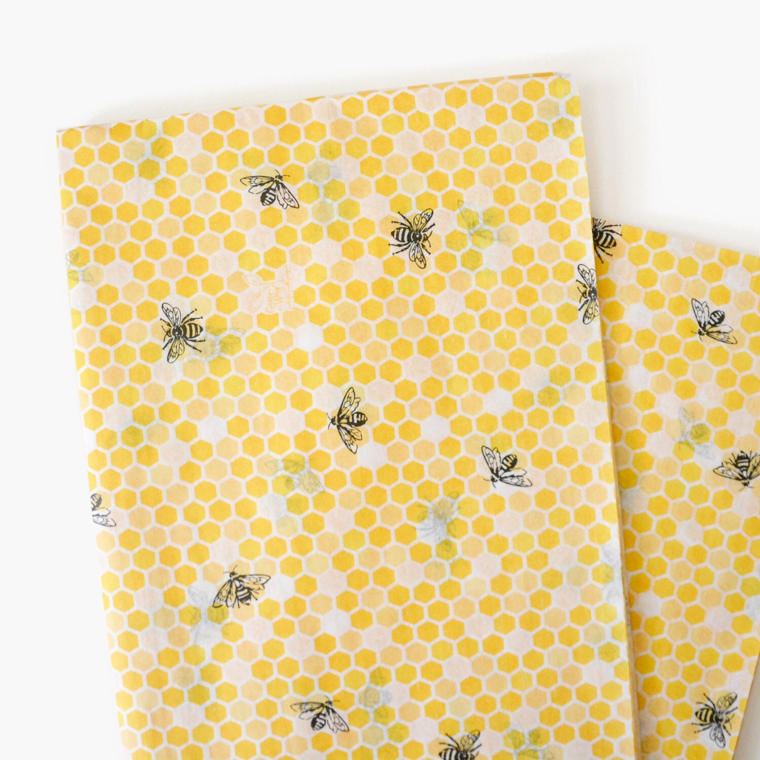 Bee and flower wrapping paper. Cowslip wrapping paper. Bee wrapping paper.  wrapping paper. Beegift. Bee present. Bluebells and bees