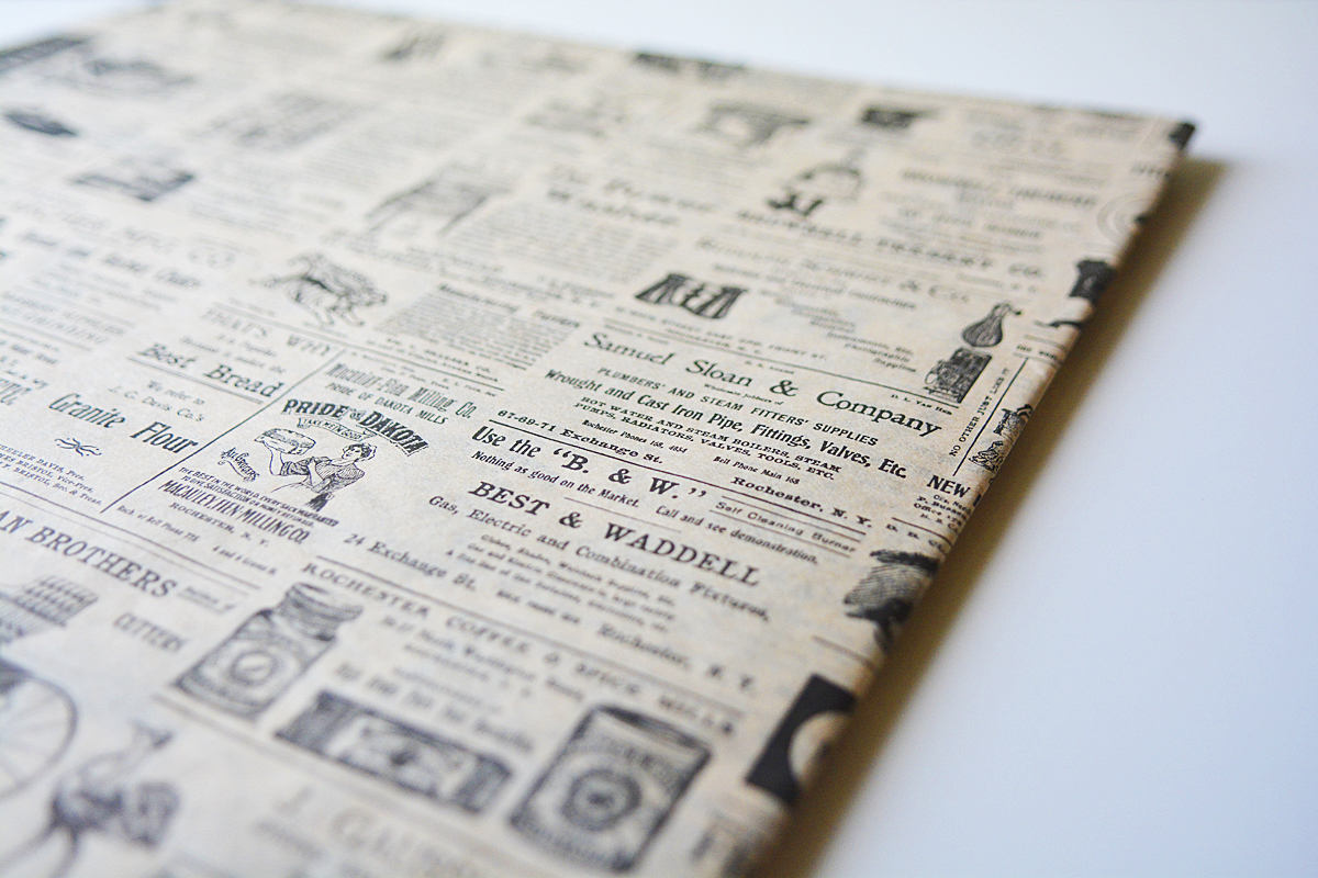 Vintage Newsprint Tissue Paper Tissue Wrap Packaging Etsy