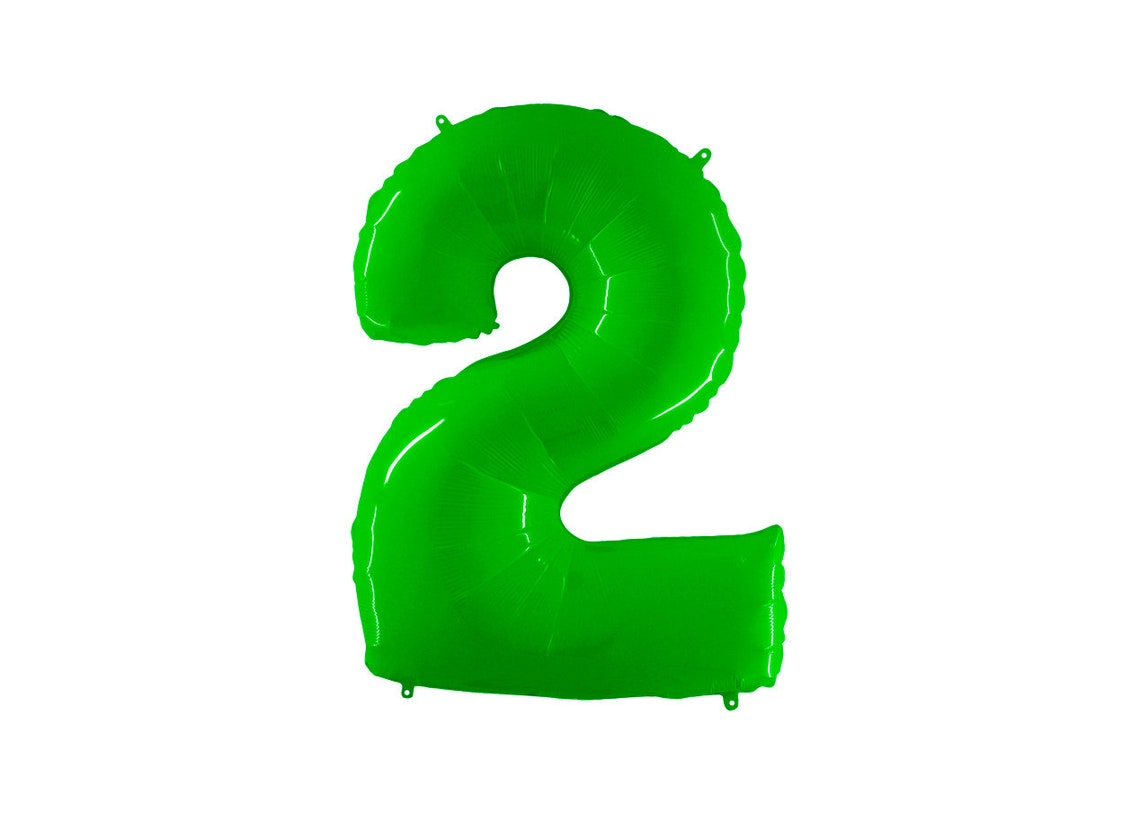 40 Jumbo Neon Green Number 2 Balloon Jungle Party | Etsy
