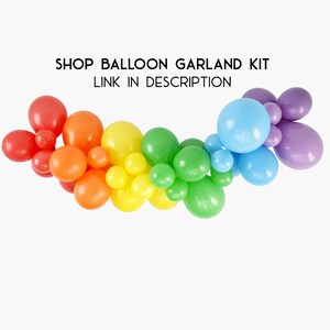 Puede incluir: Kit de guirnalda de globos arco&iacute;ris con globos rojos, naranjas, amarillos, verdes, azules y morados. SHOP BALLOON GARLAND KIT LINK IN DESCRIPTION