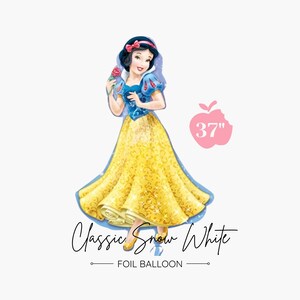 Jumbo Classic Snow White Foil Balloon 37" - Licensed Disney Princess Balloon - Girls Princess Birthday Party Decoration - Kids Party Ideas