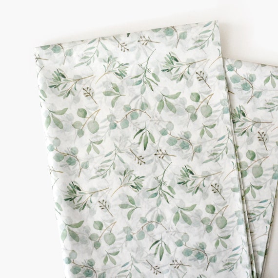 Eucalyptus Greeneries Patterned Tissue Paper, Boho Christmas Holiday Gift  Wrapping Paper, Greeneries Wrapping Paper for Boho Bridal Shower 