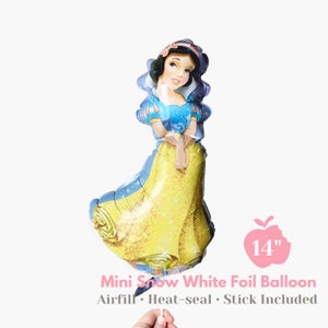 Licensed Snow White Mini Foil Balloon 14&quot; - Airfill Heat-sealing, Disney Princess Party Balloon, Party Wand, Loot Bag